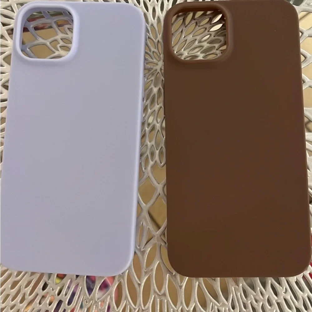 Stylish Phone Case Set - Purple and Brown